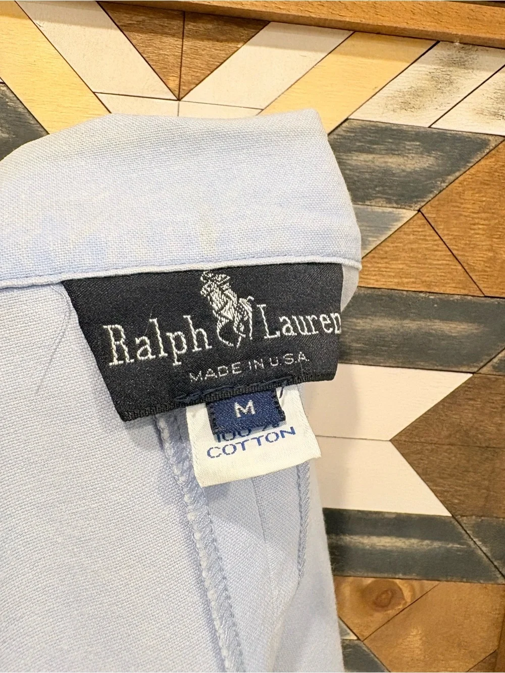 Vintage Ralph Lauren 80s Light Blue Women's Denim Blazer Jacket size Medium - Picture 12 of 15